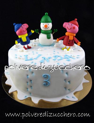 Peppa Pig & George Winter time - Cake by Paola