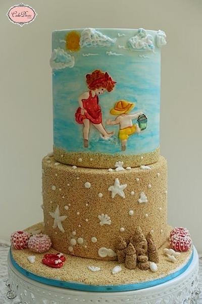 A Beach day(Sweet Summer Collaboration Cake) - Cake by Prachi Dhabaldeb