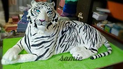white tiger cake  - Cake by samie