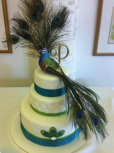 Peacock Wedding Cake - Cake by Teresa Markarian