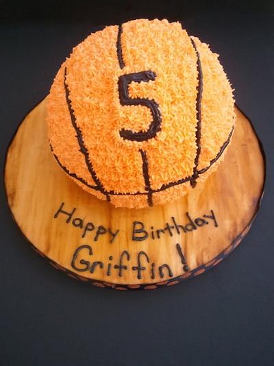 Basketball Birthday cake  - Cake by Mimi's Sweet Shoppe Amanda Burgess