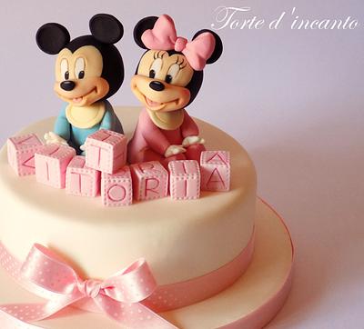Baby Minnie and Michey Mouse - Cake by Torte d'incanto - Ramona Elle