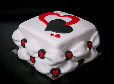 Wedding Tasting in black, white & red - Cake by Vanessa