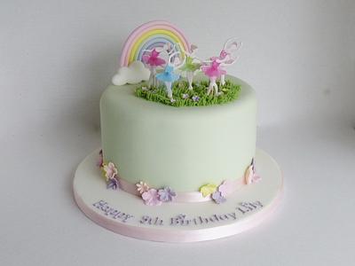Rainbow ballerina cake - Cake by Angel Cake Design