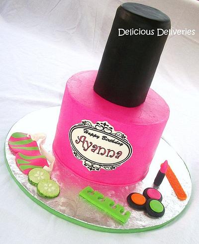 Nail Polish Spa Cake - Cake by DeliciousDeliveries