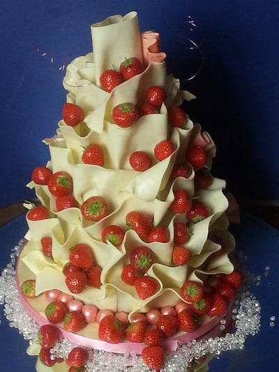 white chocolate wrap cake - Cake by Shell at Spotty Cake Tin