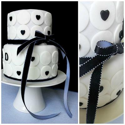 White & Black Father's Day Cake - Cake by miettes
