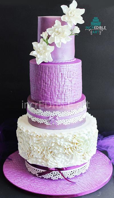 "Wrapped Amethyst"- Wedding Cake - Cake by Rumana Jaseel