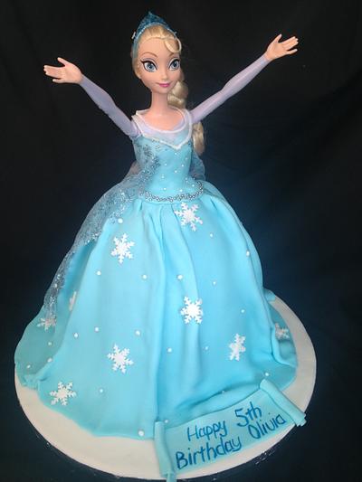 Frozen Elsa doll cake - Cake by Claire willmott