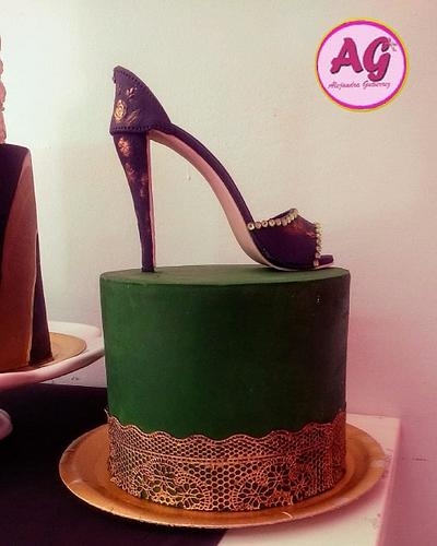 Zapato en pasta de goma  - Cake by Alejandra Gutierrez 