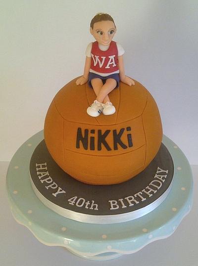 Sporty 40 Netball Cake - Cake by CakeyCake