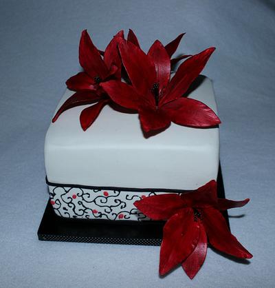 Red flowers - Cake by Anka