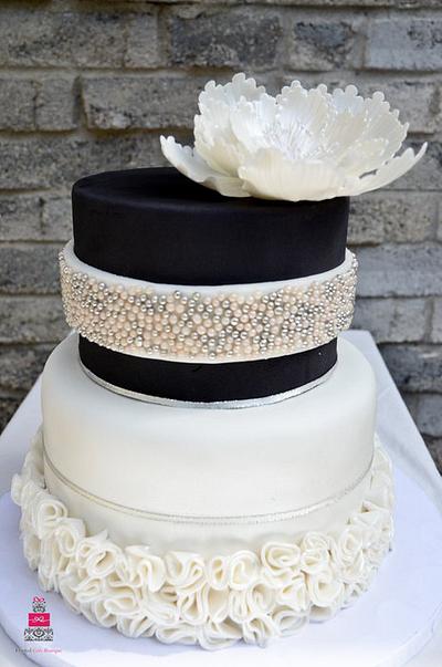 Open Peony Wedding Cake - Cake by Esther Williams