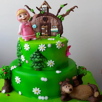 masha and the bear  - Cake by tatlibirseyler 