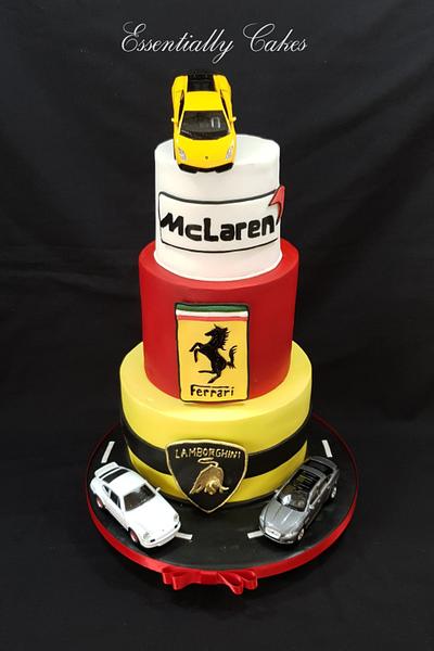 Sports cars - Cake by Essentially Cakes