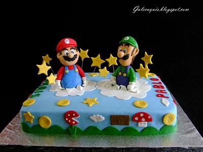 Super Mario and Luigi - Cake by Gardenia (Galecuquis)