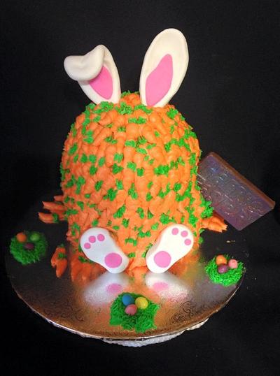 Bunny covered in carrots cake - Cake by beth78148