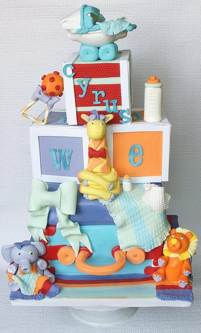 deluxe baby shower  - Cake by milissweets