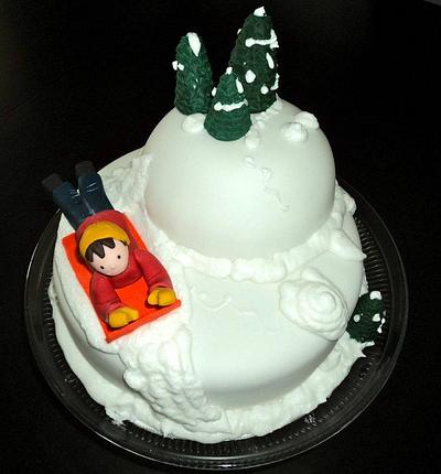 Snow Fun - Cake by Elisa's Sweet Cakes