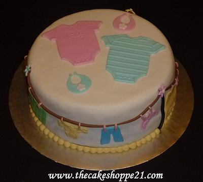 twins baby shower cake - Cake by THE CAKE SHOPPE