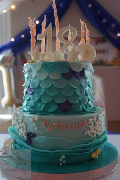 Under the Sea/ Mermaid Cake for an 18th Birthday - Cake by Cake Baby by Glenda