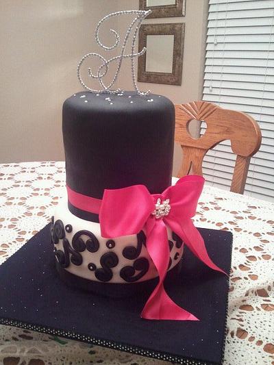 2 Tier Engagement Cake - Cake by Tammy 