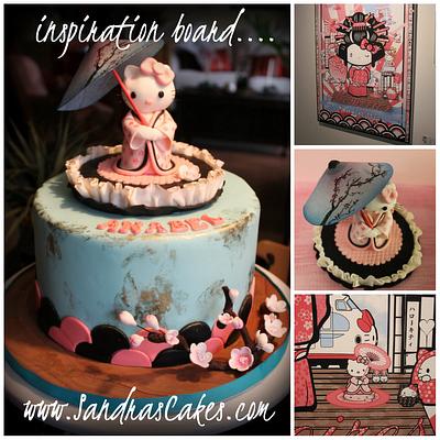 Oriental Hello Kitty - Cake by Sandrascakes