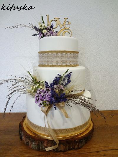 natural style wedding cake - Cake by Katarína Mravcová