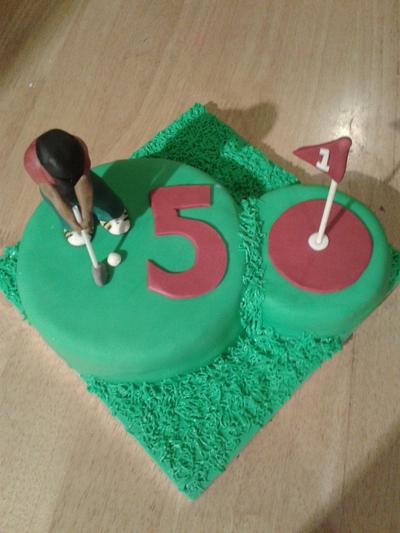 Golf birthday cake - Cake by Kathryn Clarke