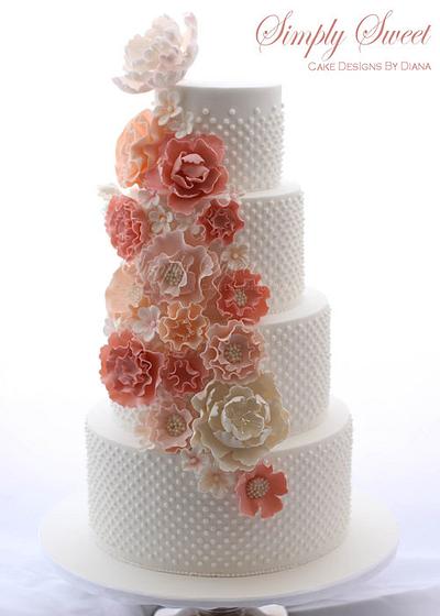 Simply Dotty Wedding Cake - Cake by Diana