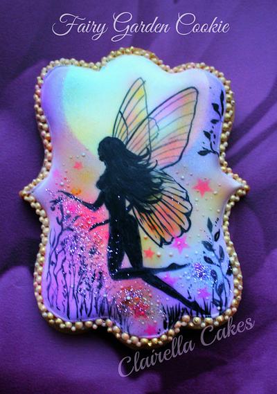 Garden Fairy Silhouette Cookie - Cake by Clairella Cakes 