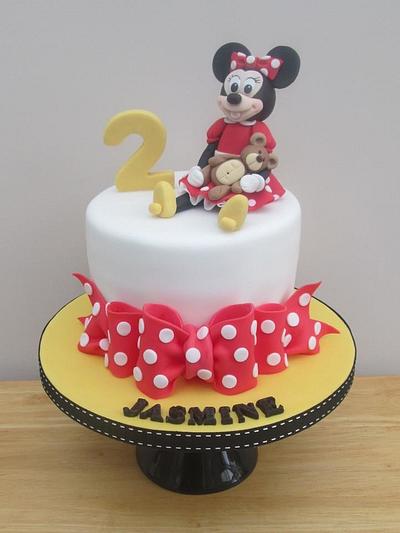Minnie & her teddy - Cake by The Buttercream Pantry