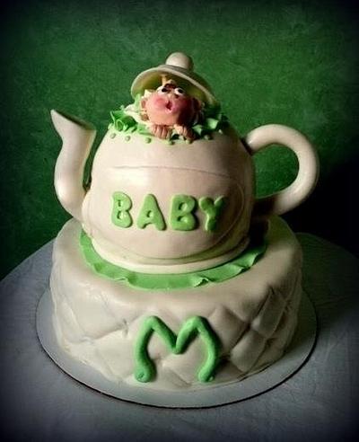 Tea party baby shower - Cake by Angel Rushing