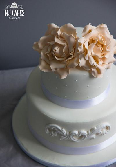Rose wedding cake  - Cake by melissa
