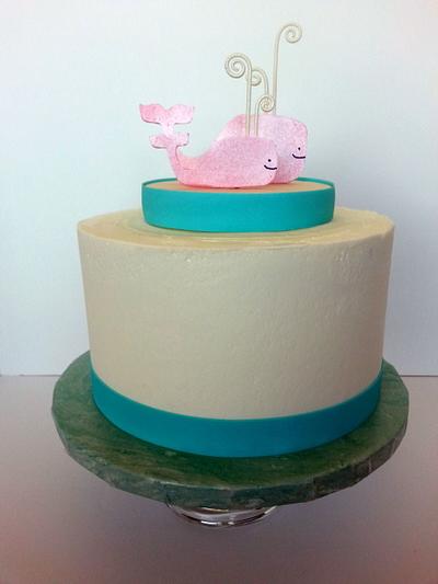 Whale Baby Shower Cake - Cake by crnewbold