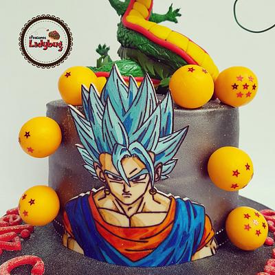 Goku cake fondant - Cake by Creaciones Ladybug