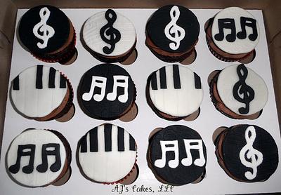 Music Note Cupcakes - Cake by Amanda Reinsbach