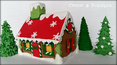Gingerbread house. - Cake by Creme & Fondant