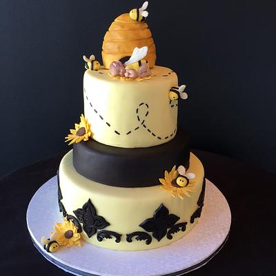 Baby bumblebee shower  - Cake by The Sweet Duchess 