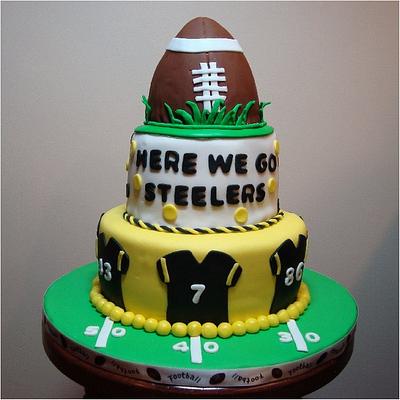 Steelers Football Cake - Cake by Toni (White Crafty Cakes)