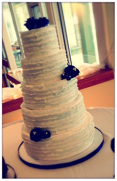 Ruffled Wedding Cake - Cake by Stacy Lint