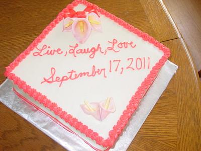 Bridal Shower Calla Lillies - Cake by Sara's Cake House