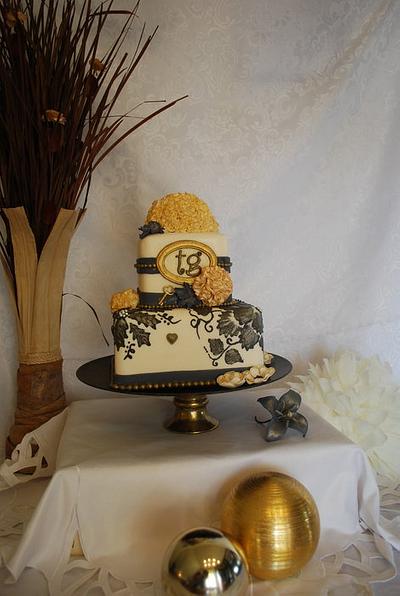 Vintage wedding Cake - Cake by Simone Barton