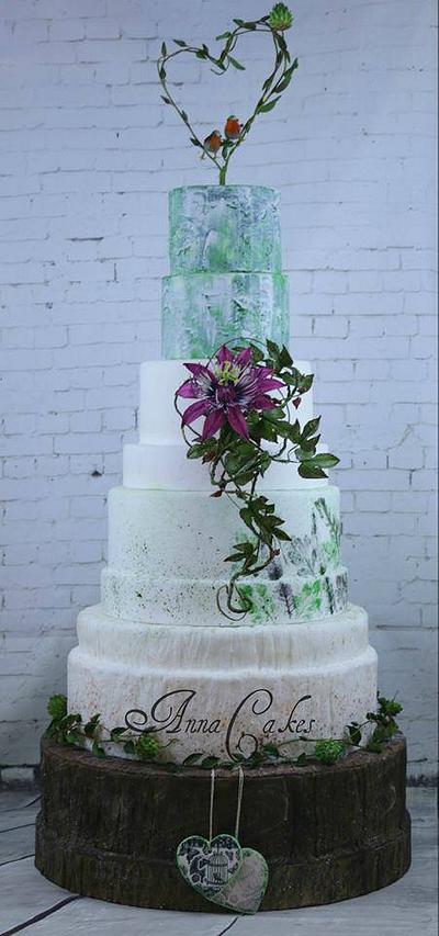 Wedding cake with passion flower - Cake by AnnaCakes
