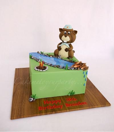 Canadian Beaver Cake - Cake by Leah Jeffery- Cake Me To Your Party