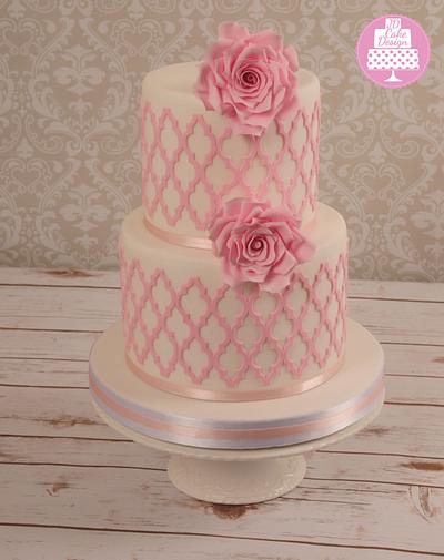 Pink wedding cake - Cake by Jdcakedesign