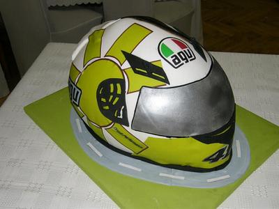 Motorcycle helmet - wedding cake - Cake by Katarina Prochyrova