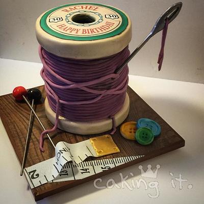 Cotton Reel - Cake by Caking it.