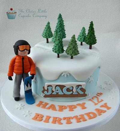 Snowboarding Cake - Cake by Amanda’s Little Cake Boutique