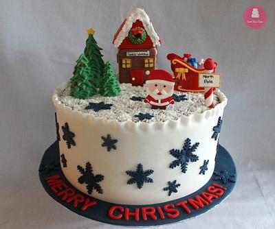 Christmas themed cake - Cake by Sweet Shop Cakes
